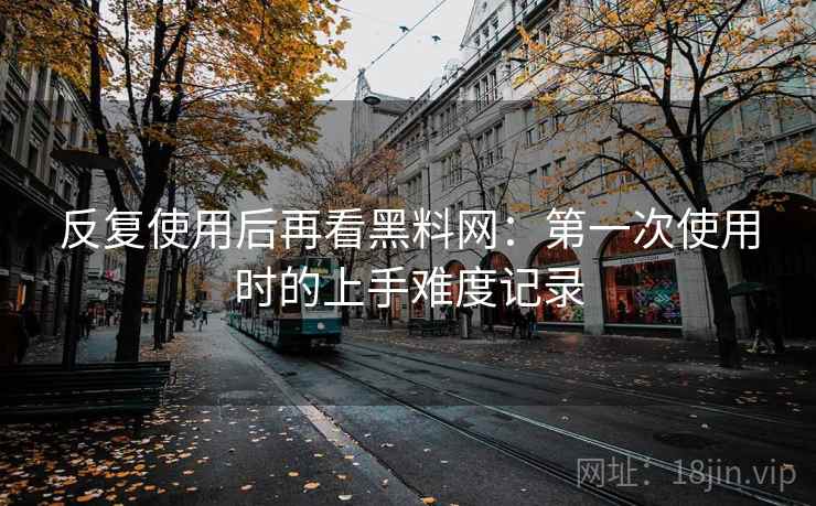 反复使用后再看黑料网：第一次使用时的上手难度记录