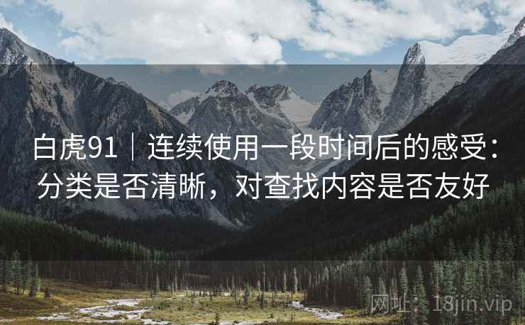 白虎91｜连续使用一段时间后的感受：分类是否清晰，对查找内容是否友好
