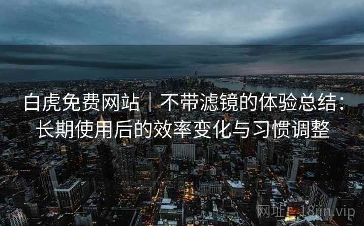 白虎免费网站｜不带滤镜的体验总结：长期使用后的效率变化与习惯调整