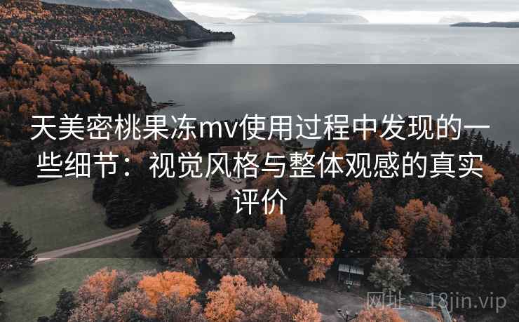 天美密桃果冻mv使用过程中发现的一些细节：视觉风格与整体观感的真实评价