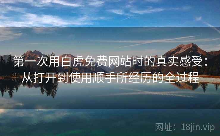 第一次用白虎免费网站时的真实感受：从打开到使用顺手所经历的全过程